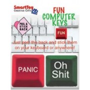 Fun Computer Keys (2 Pack) - Oh Shit Button, Panic Button